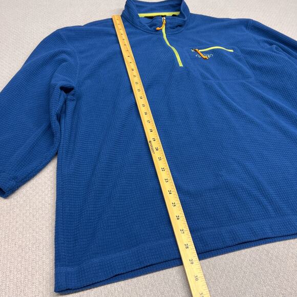 Orvis 1/4 Zip Pullover Mens XXL Blue Trout Bum Fleece Outdoor Fishing Hiking - Picture 8 of 9